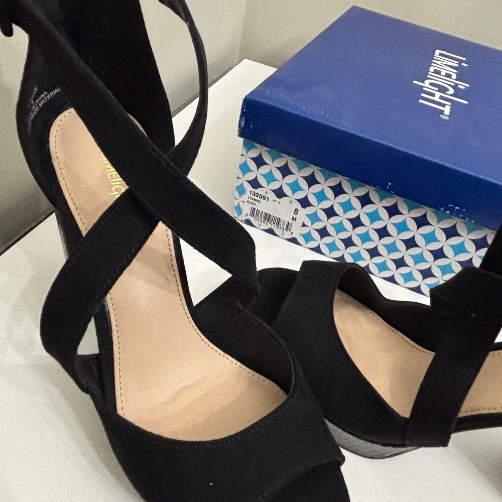 Life Stride Women's Black Strappy Heels